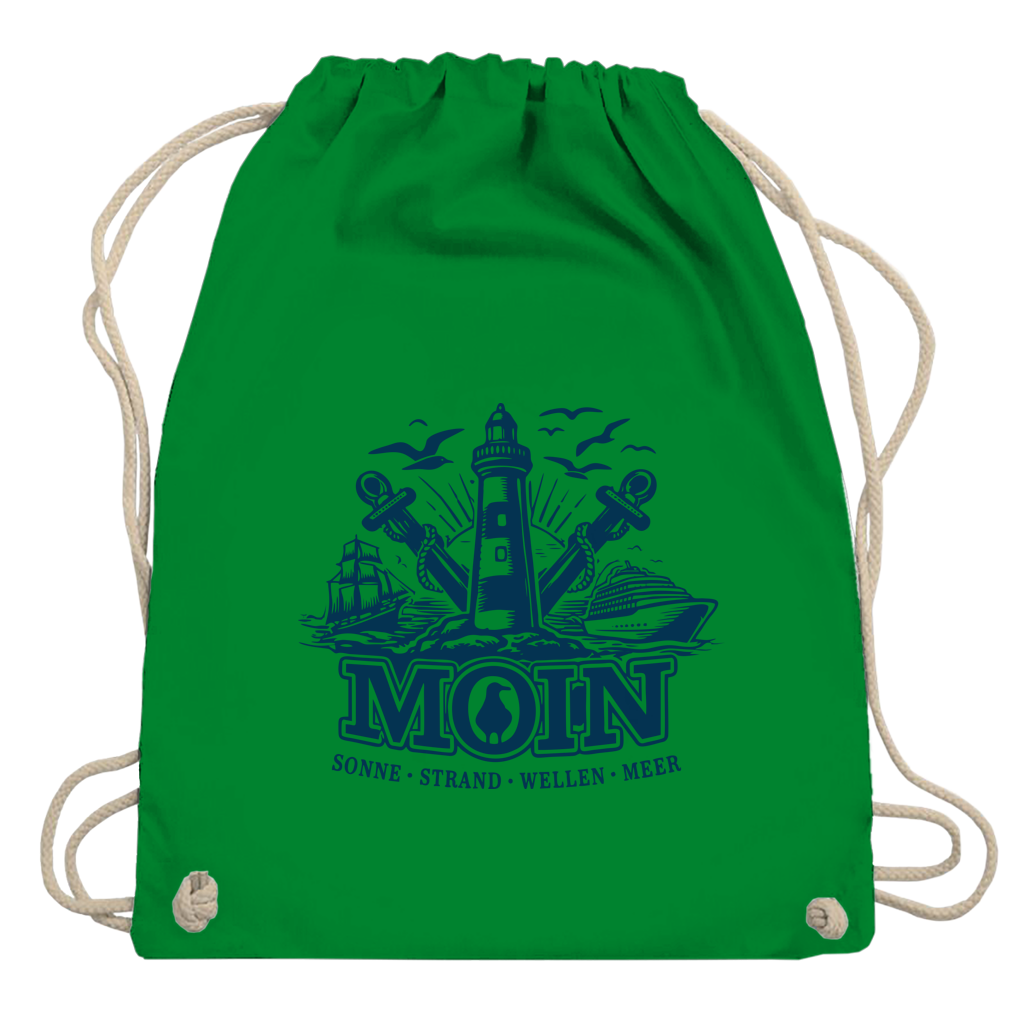 Kordelrucksack   "MOIN Leuchtturm" #499