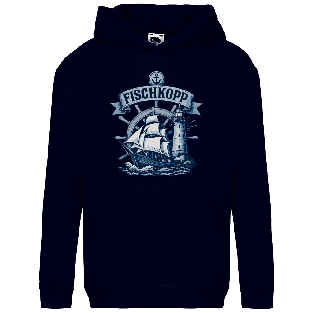 Hoodie Kinder  "FISCHKOPP" #522 - einseitiger Druck