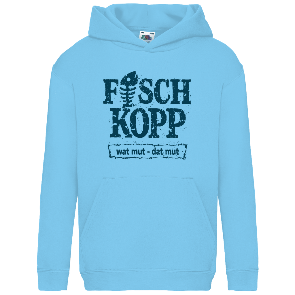 Hoodie Kinder  "FISCHKOPP" #560 - einseitiger Druck