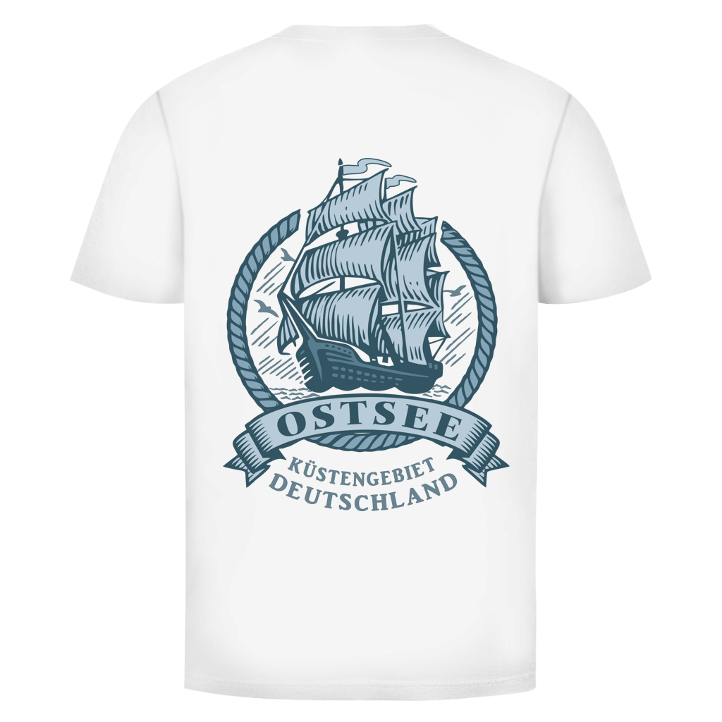 T-Shirt unisex  "Ostsee Segelschiff" #462 - beidseitiger Druck