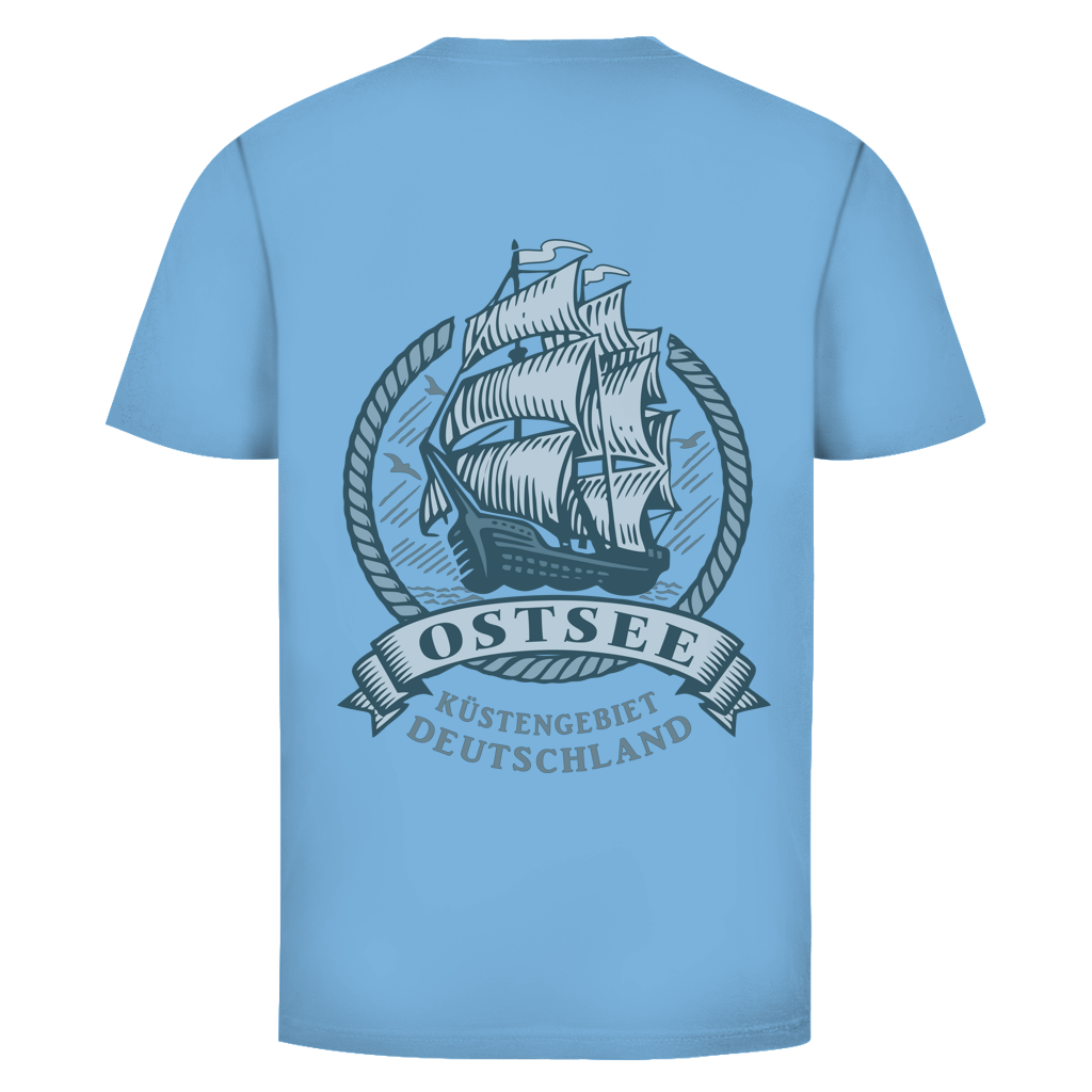 T-Shirt unisex  "Ostsee Segelschiff" #462 - beidseitiger Druck