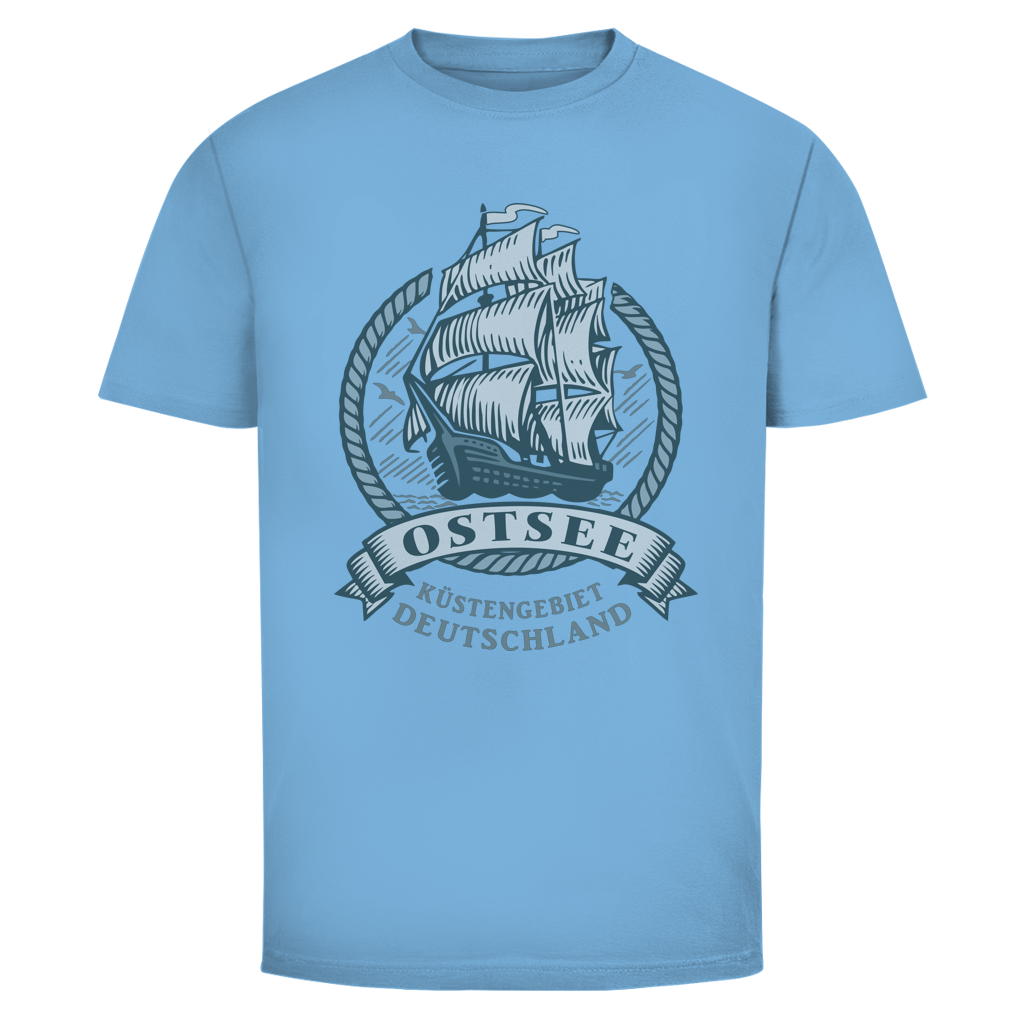 T-Shirt unisex  "Ostsee Segelschiff" #462 - beidseitiger Druck