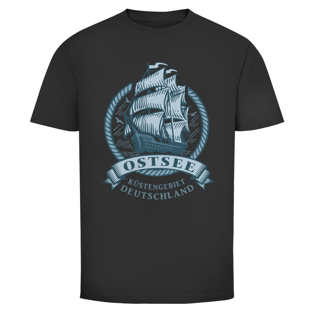 T-Shirt unisex  "Ostsee Segelschiff" #462 - beidseitiger Druck