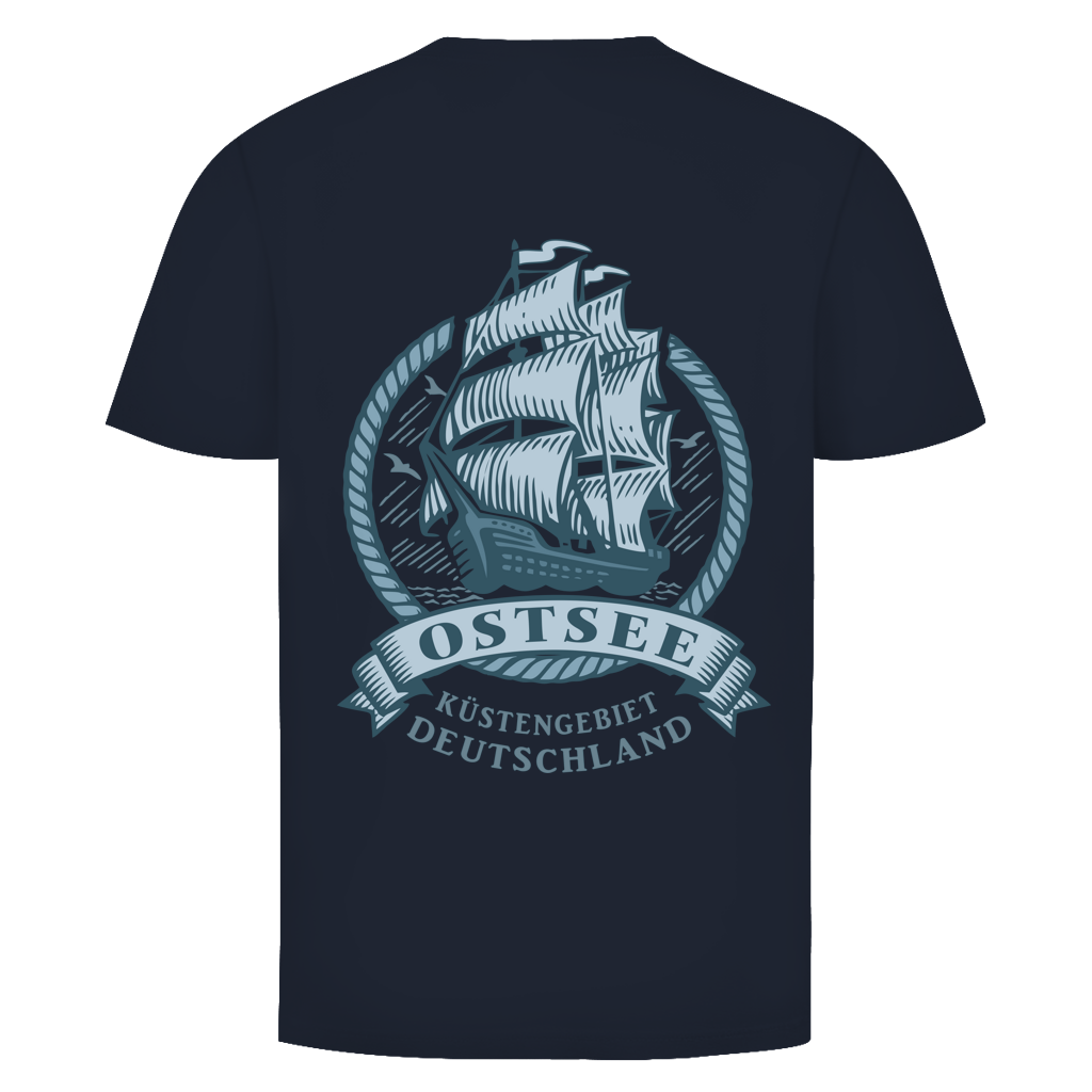 T-Shirt unisex  "Ostsee Segelschiff" #462 - beidseitiger Druck