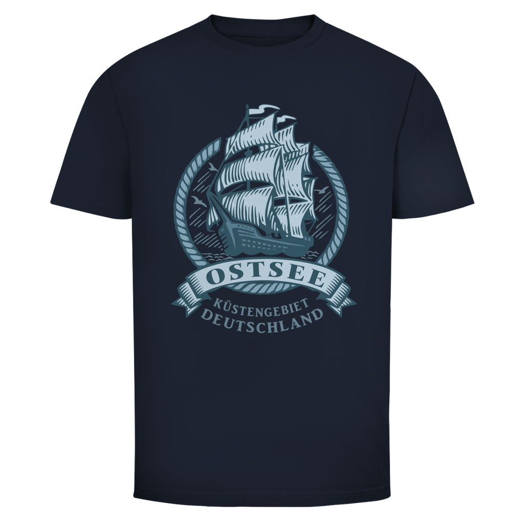T-Shirt unisex  "Ostsee Segelschiff" #462 - beidseitiger Druck