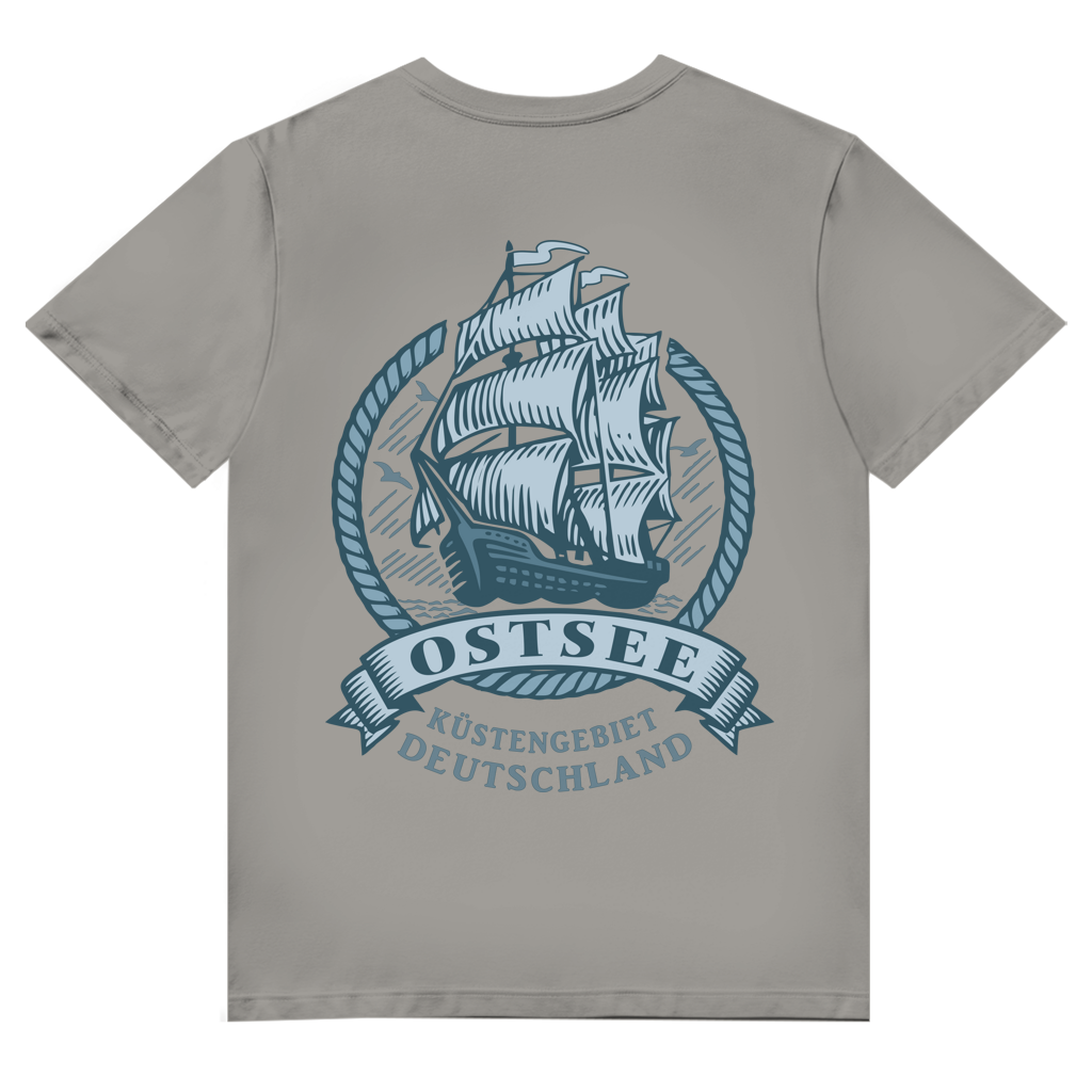 T-Shirt Herren V-Neck  "Ostsee Segelschiff" #462