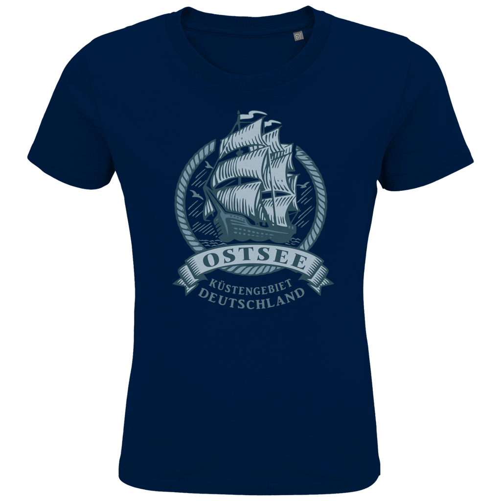 T-Shirt Kinder  "Ostsee Segelschiff" #462  beidseitiger Druck