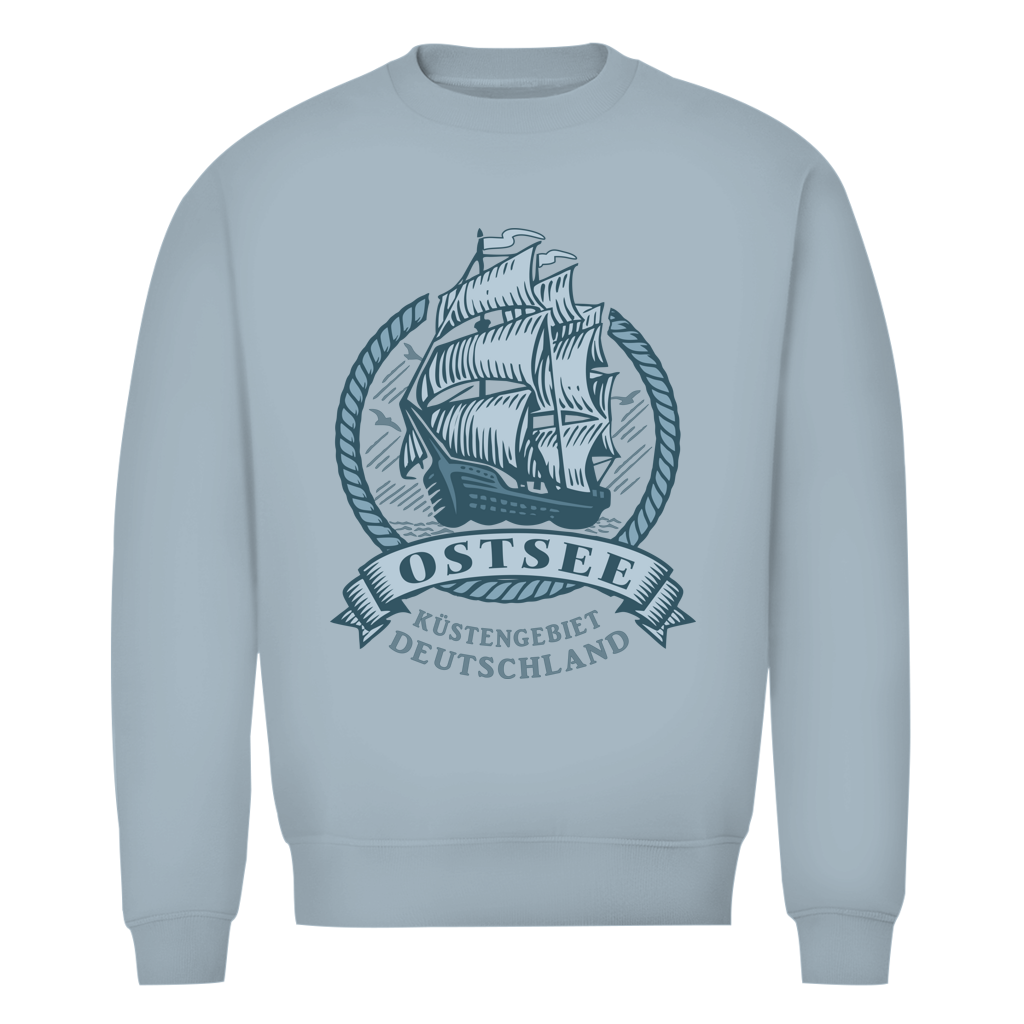 Sweatshirt Herren  "Ostsee Segelschiff" #462  - einseitiger Druck