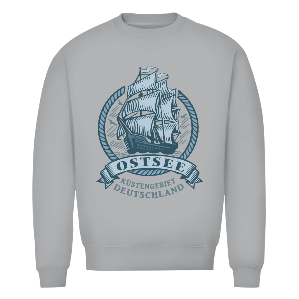 Sweatshirt Herren  "Ostsee Segelschiff" #462  - einseitiger Druck