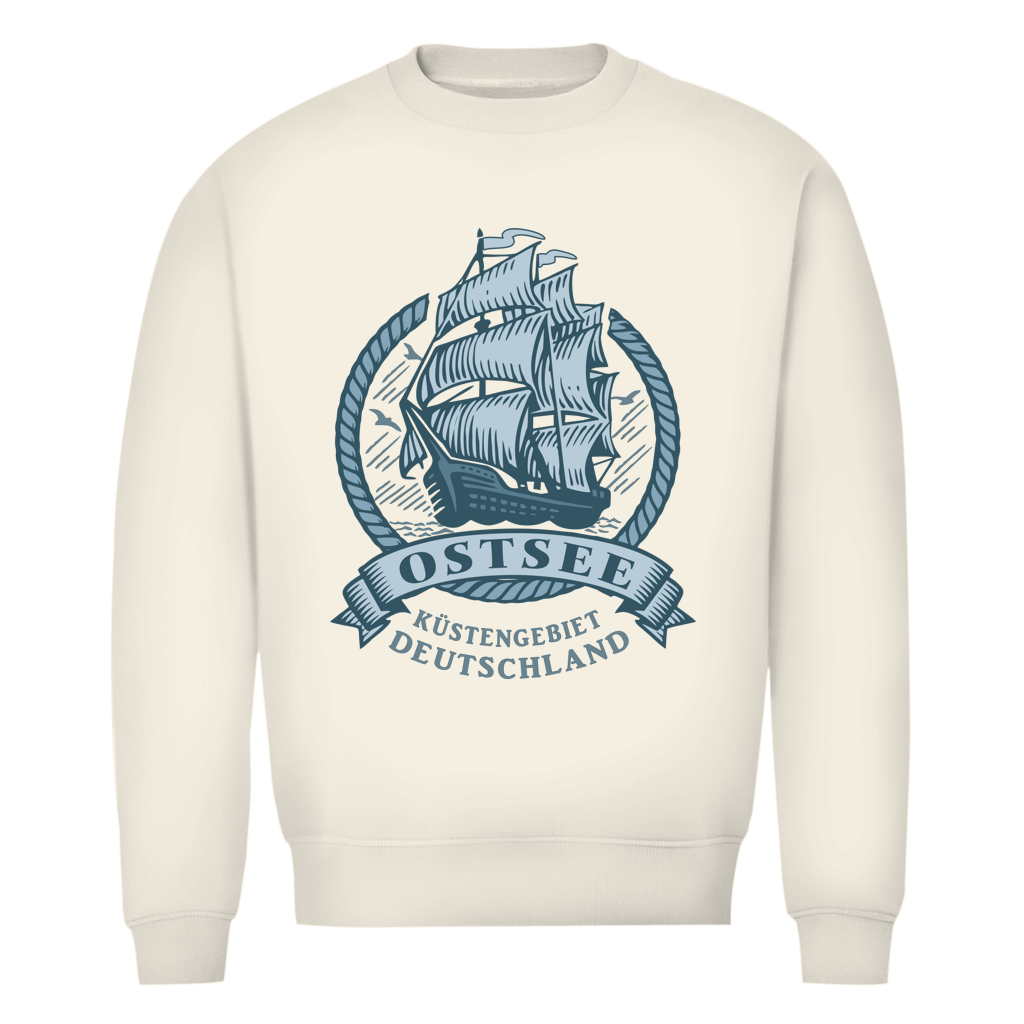 Sweatshirt Herren  "Ostsee Segelschiff" #462  - einseitiger Druck