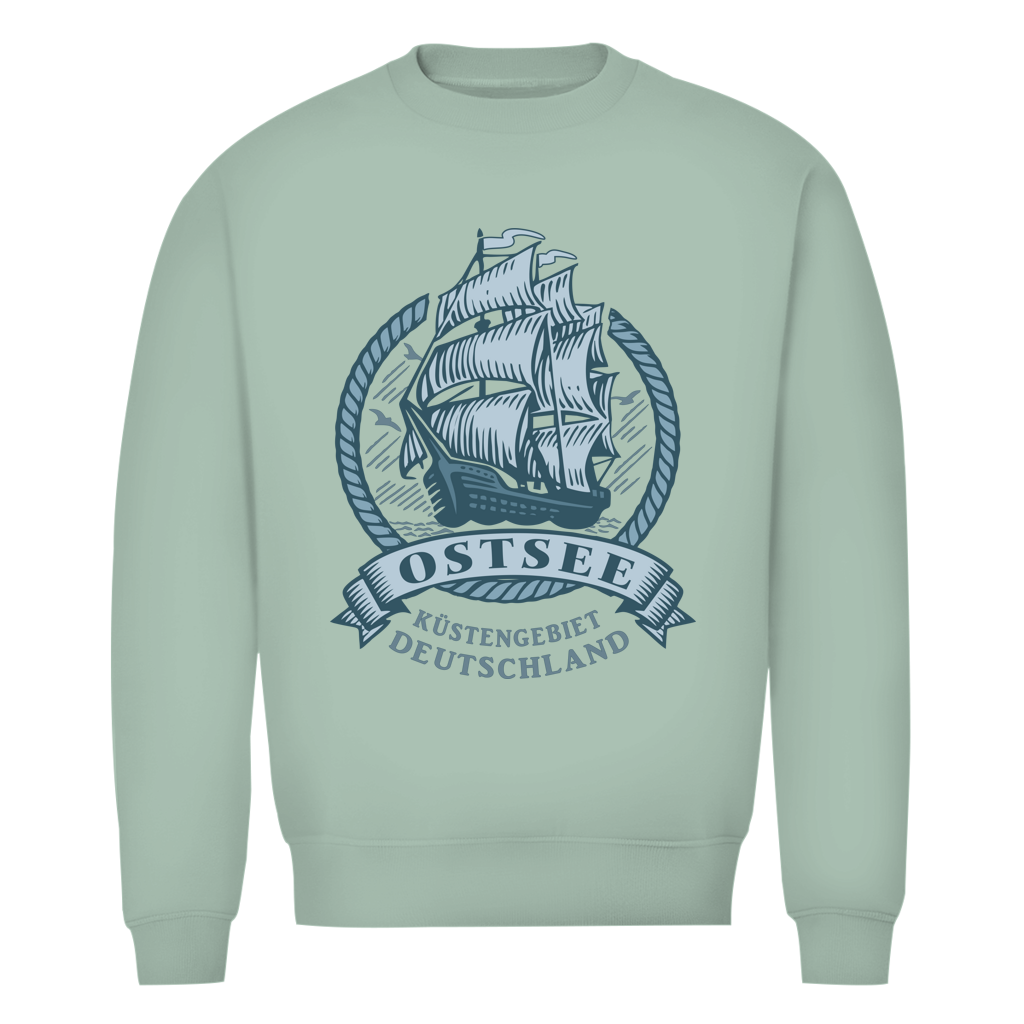 Sweatshirt Herren  "Ostsee Segelschiff" #462  - einseitiger Druck