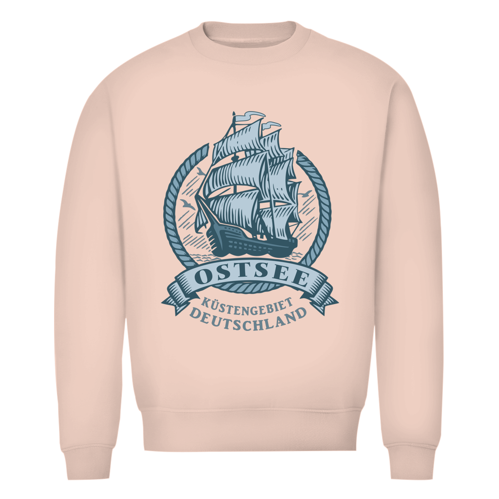 Sweatshirt Herren  "Ostsee Segelschiff" #462  - einseitiger Druck