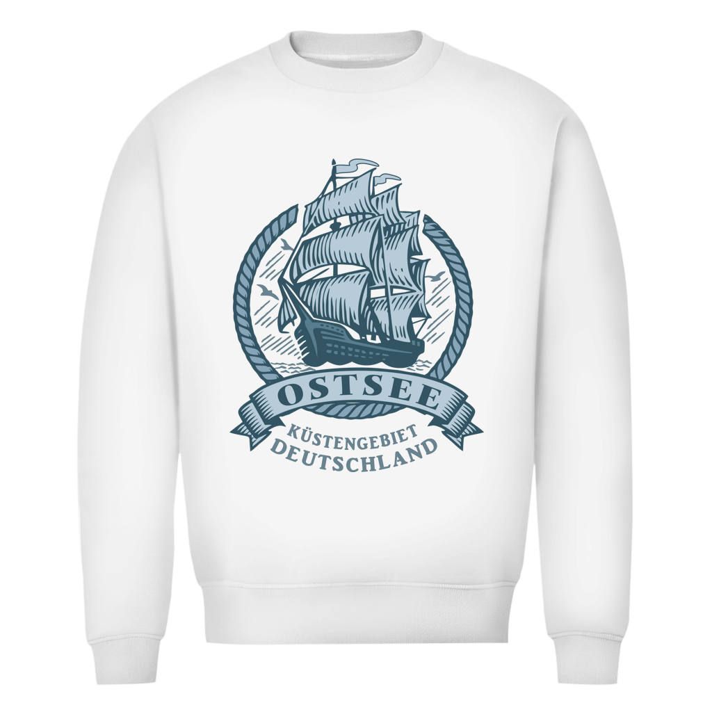 Sweatshirt Herren  "Ostsee Segelschiff" #462  - einseitiger Druck