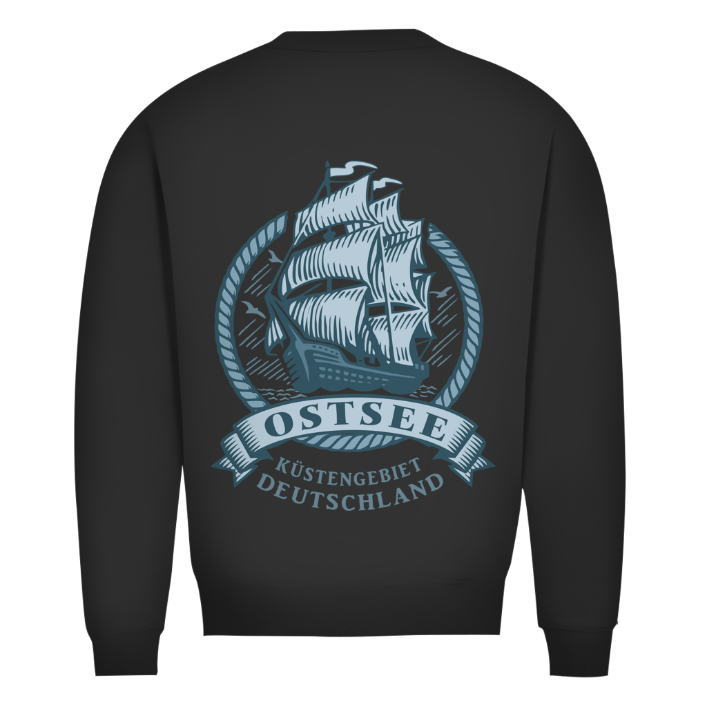 Sweatshirt Herren  "Ostsee Segelschiff" #462  - beidseitiger Druck