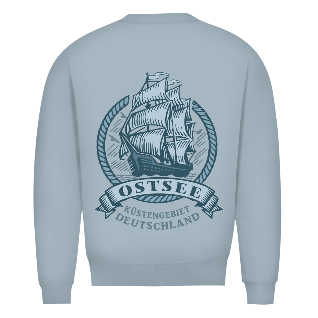 Sweatshirt Herren  "Ostsee Segelschiff" #462  - beidseitiger Druck