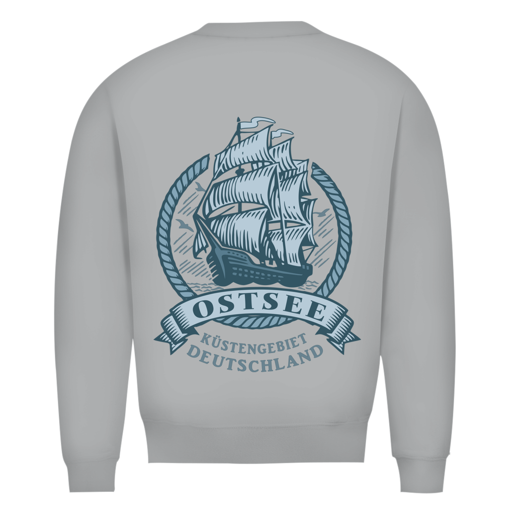 Sweatshirt Herren  "Ostsee Segelschiff" #462  - beidseitiger Druck