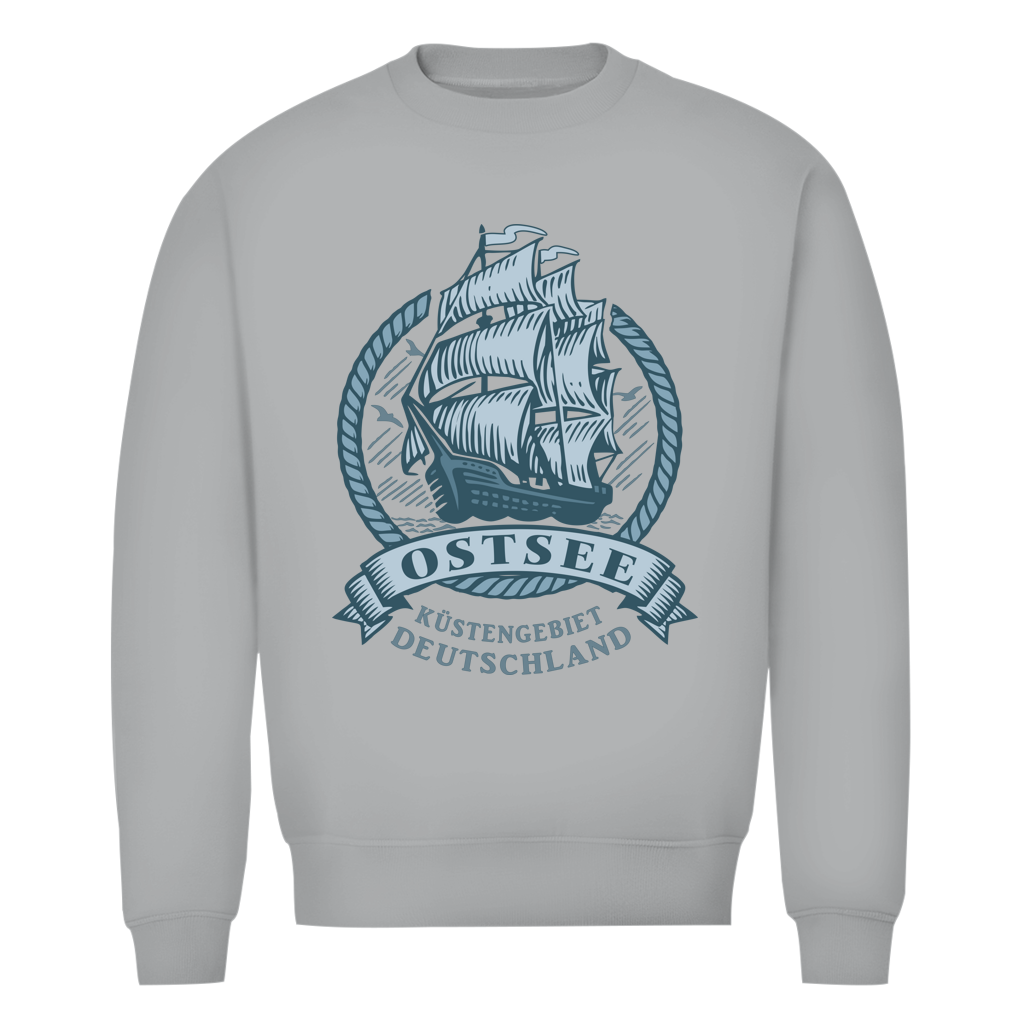 Sweatshirt Herren  "Ostsee Segelschiff" #462  - beidseitiger Druck
