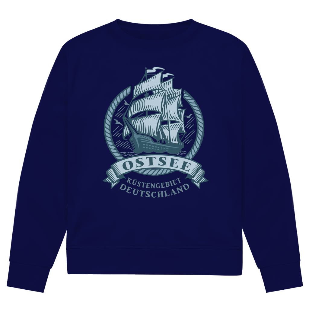 Sweatshirt Herren  "Ostsee Segelschiff" #462  - beidseitiger Druck