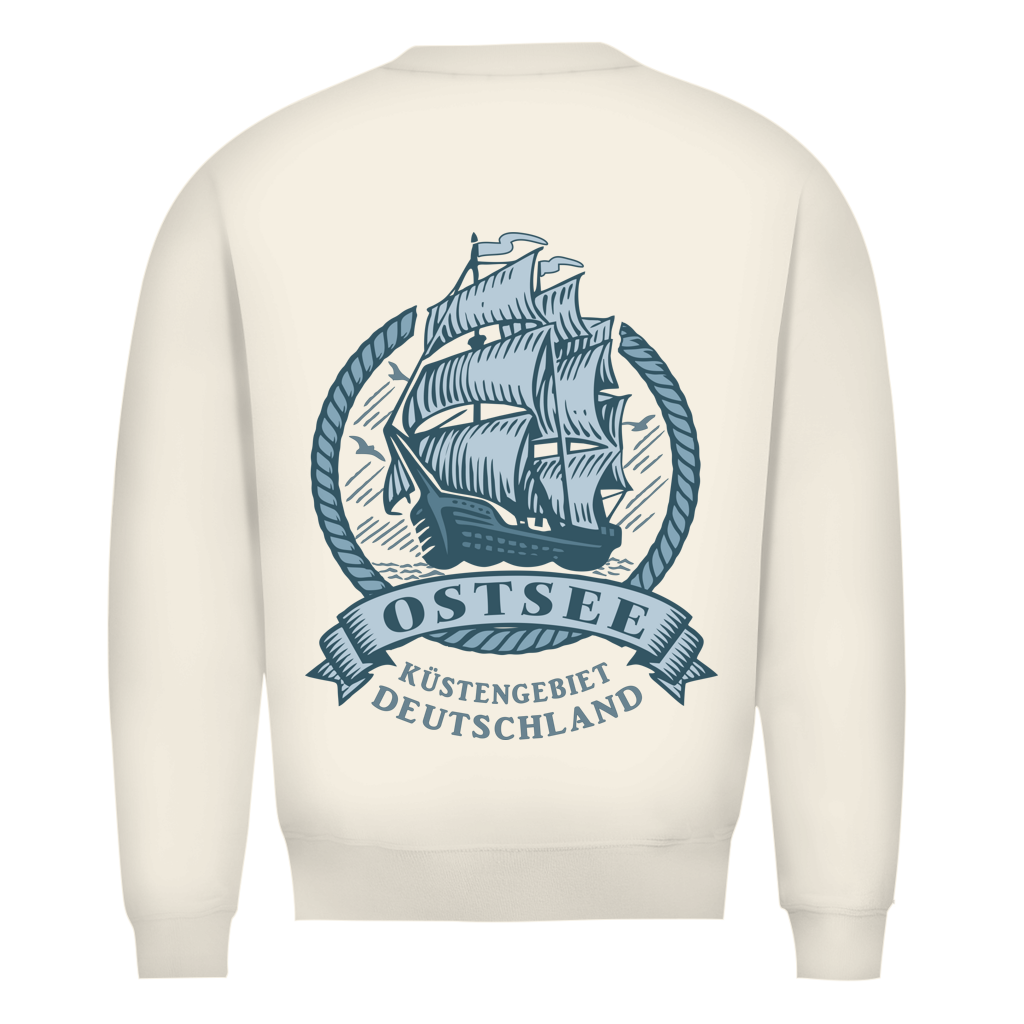 Sweatshirt Herren  "Ostsee Segelschiff" #462  - beidseitiger Druck