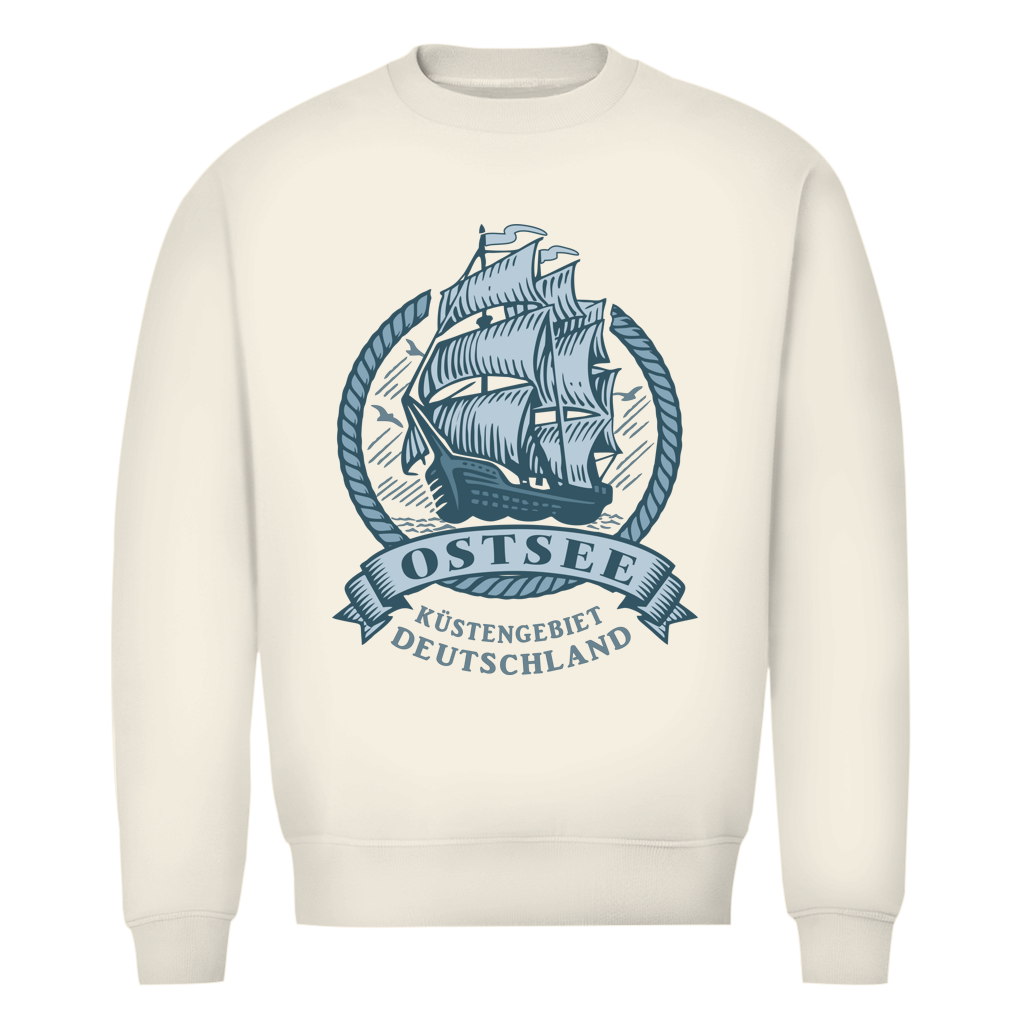 Sweatshirt Herren  "Ostsee Segelschiff" #462  - beidseitiger Druck