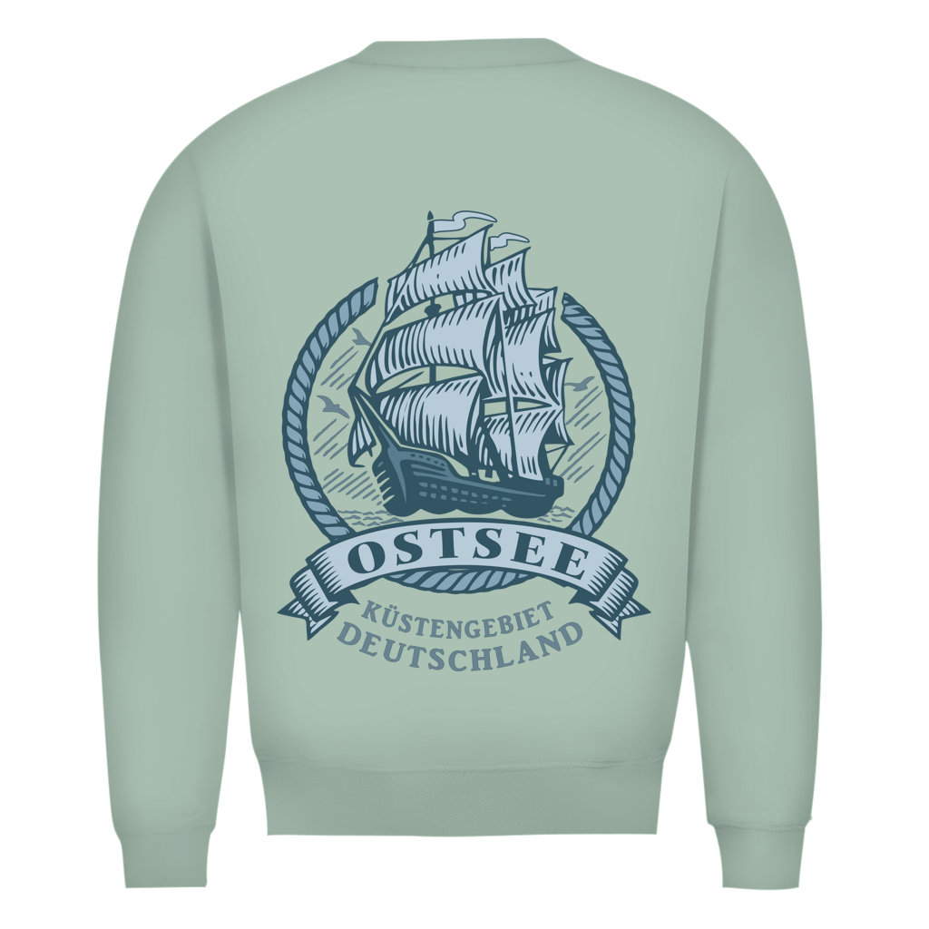 Sweatshirt Herren  "Ostsee Segelschiff" #462  - beidseitiger Druck