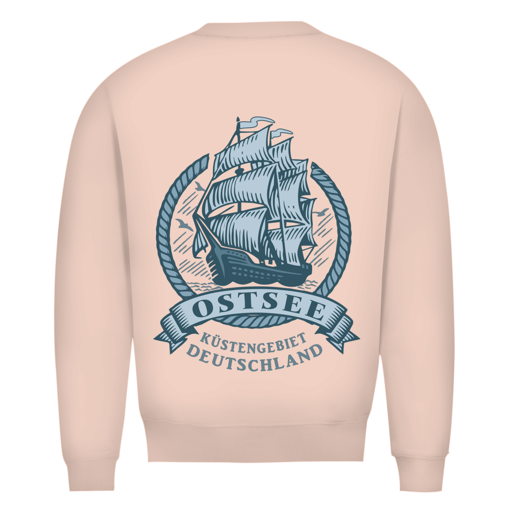 Sweatshirt Herren  "Ostsee Segelschiff" #462  - beidseitiger Druck