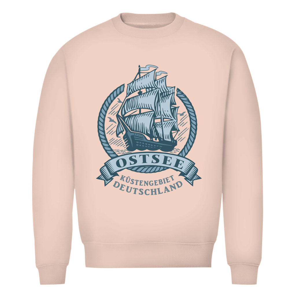 Sweatshirt Herren  "Ostsee Segelschiff" #462  - beidseitiger Druck