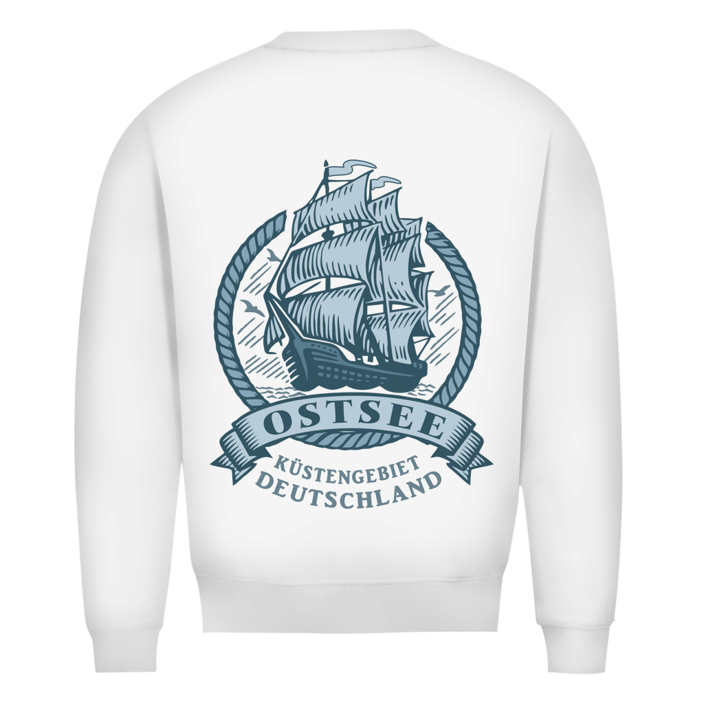 Sweatshirt Herren  "Ostsee Segelschiff" #462  - beidseitiger Druck