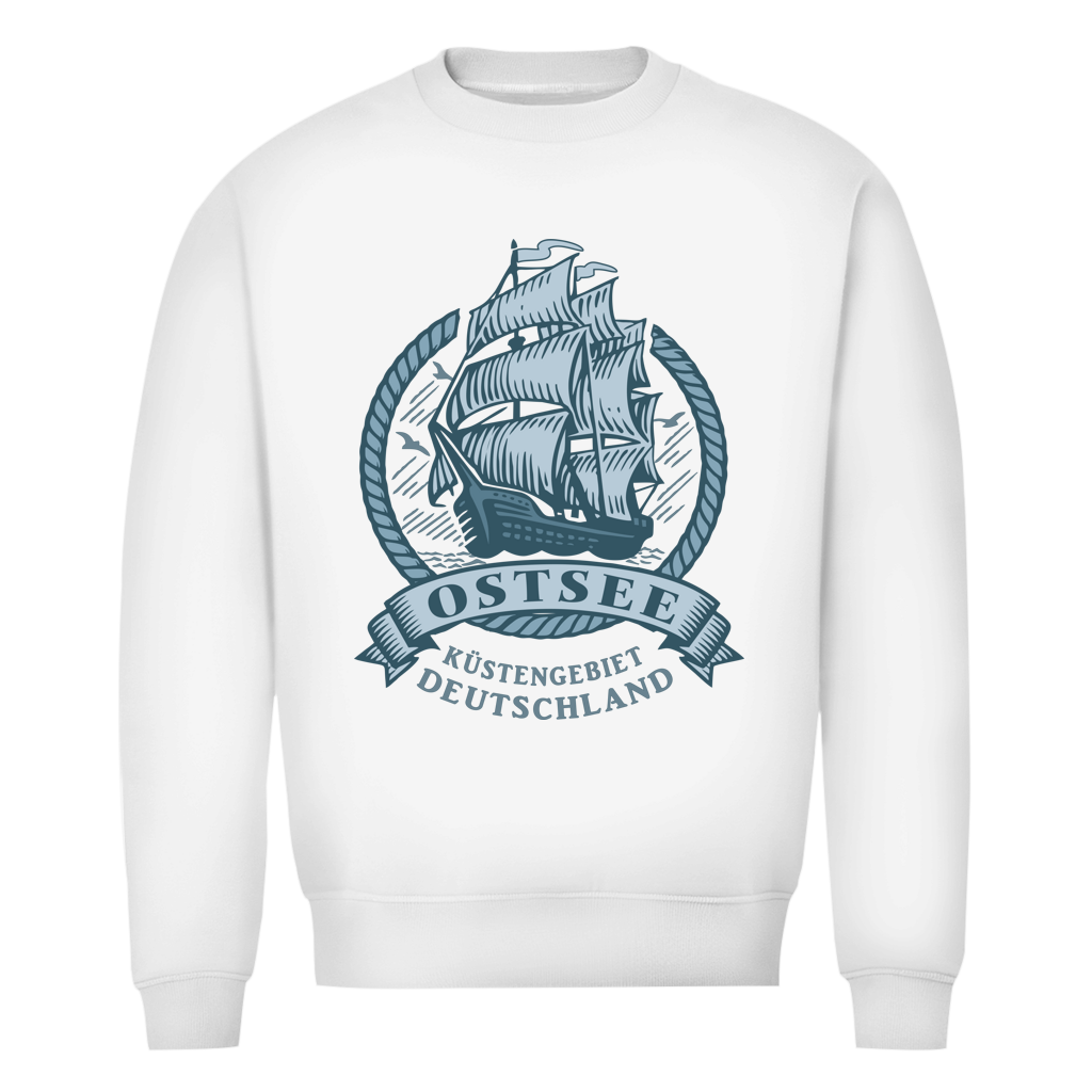 Sweatshirt Herren  "Ostsee Segelschiff" #462  - beidseitiger Druck