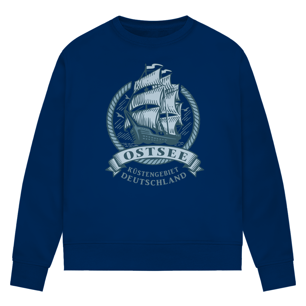 Sweatshirt Damen  "Ostsee Segelschiff" #462