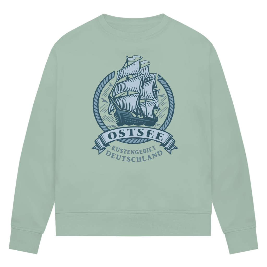 Sweatshirt Damen  "Ostsee Segelschiff" #462