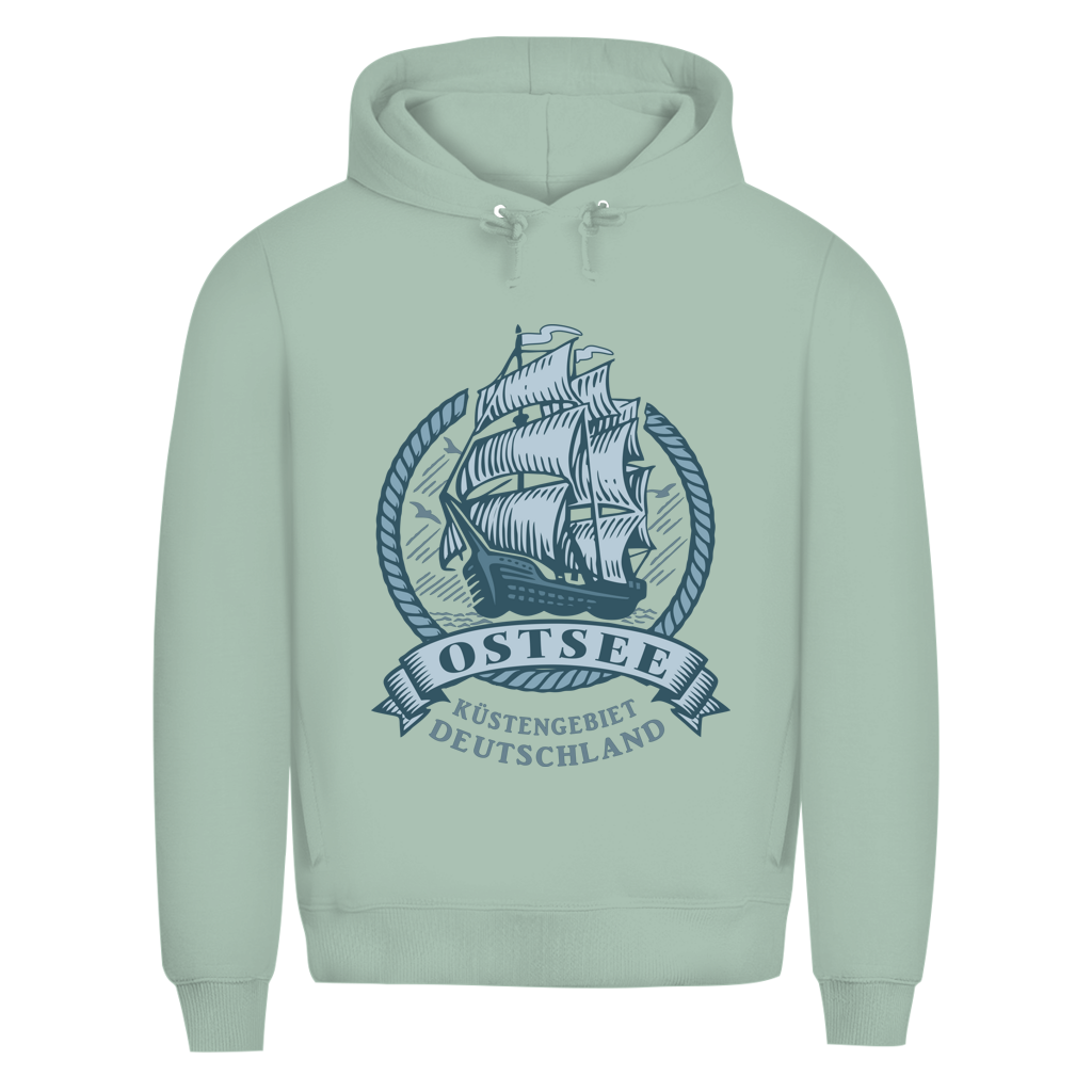 Hoodie Herren "Ostsee Segelschiff" #462 - einseitiger Druck
