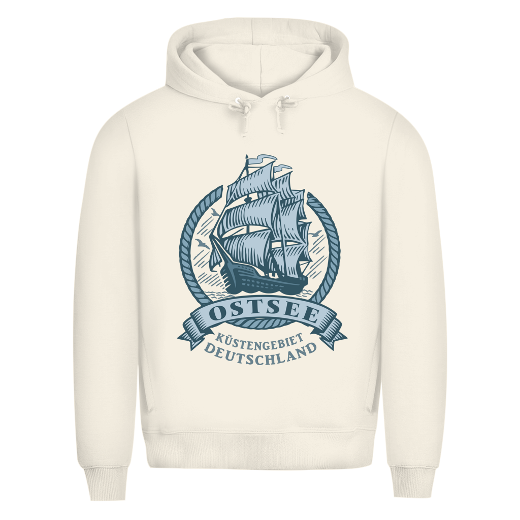 Hoodie Herren "Ostsee Segelschiff" #462 - einseitiger Druck