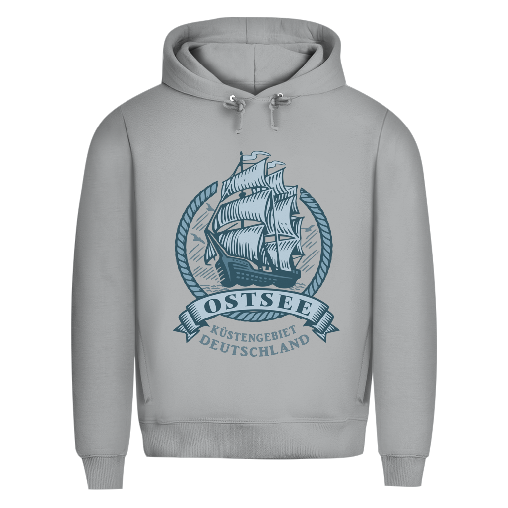 Hoodie Herren "Ostsee Segelschiff" #462 - einseitiger Druck