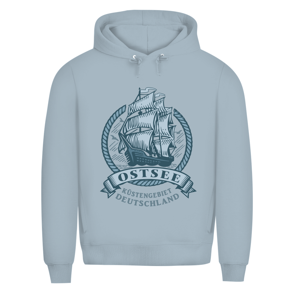 Hoodie Herren "Ostsee Segelschiff" #462 - einseitiger Druck