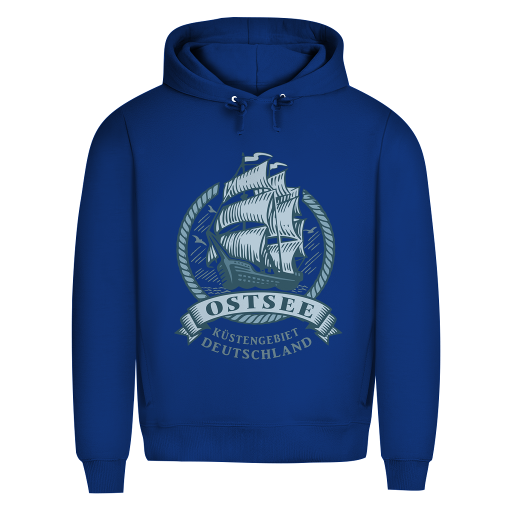 Hoodie Herren "Ostsee Segelschiff" #462 - einseitiger Druck