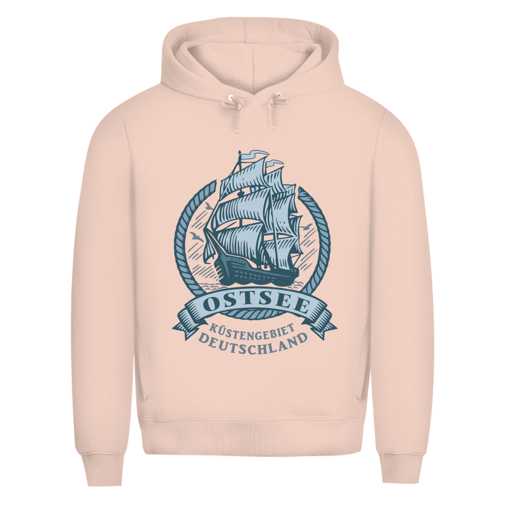 Hoodie Herren "Ostsee Segelschiff" #462 - einseitiger Druck