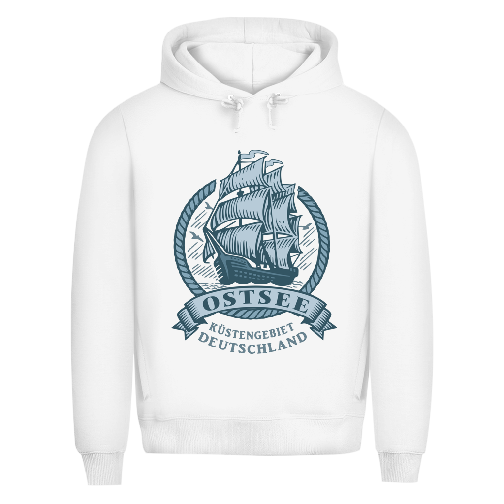 Hoodie Herren "Ostsee Segelschiff" #462 - einseitiger Druck