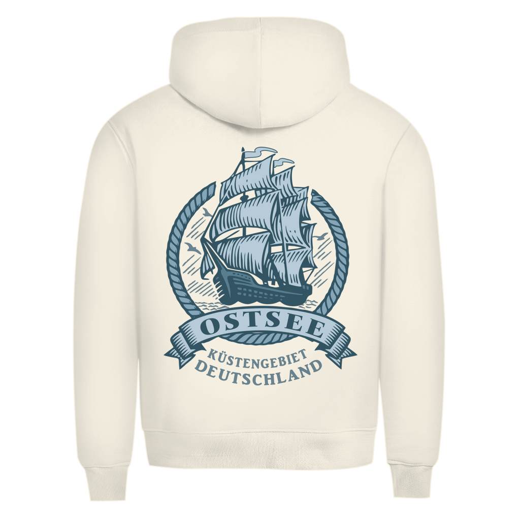 Hoodie Herren  "Ostsee Segelschiff" #462 - beidseitiger Druck