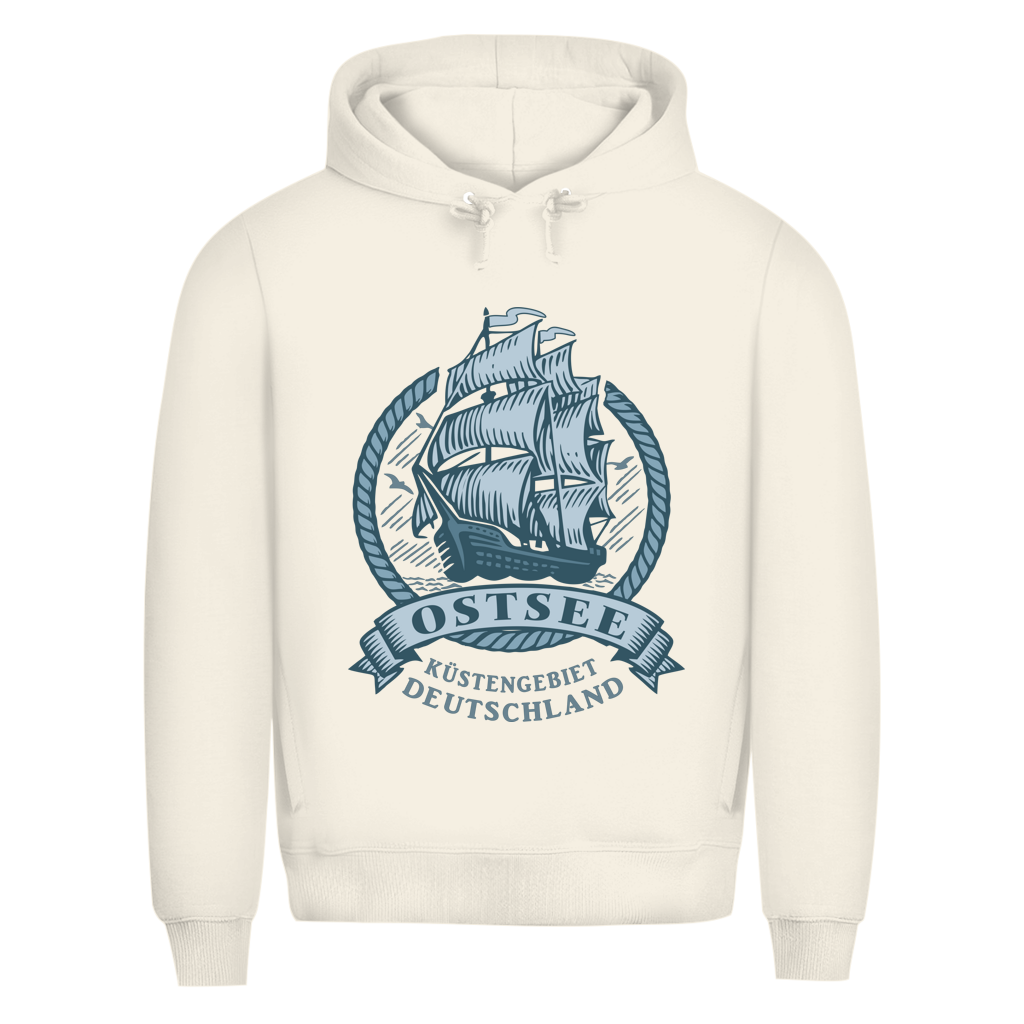Hoodie Herren  "Ostsee Segelschiff" #462 - beidseitiger Druck