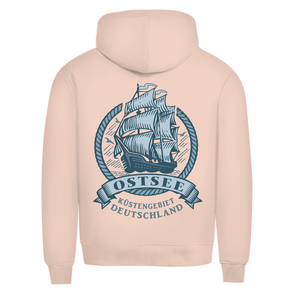 Hoodie Herren  "Ostsee Segelschiff" #462 - beidseitiger Druck