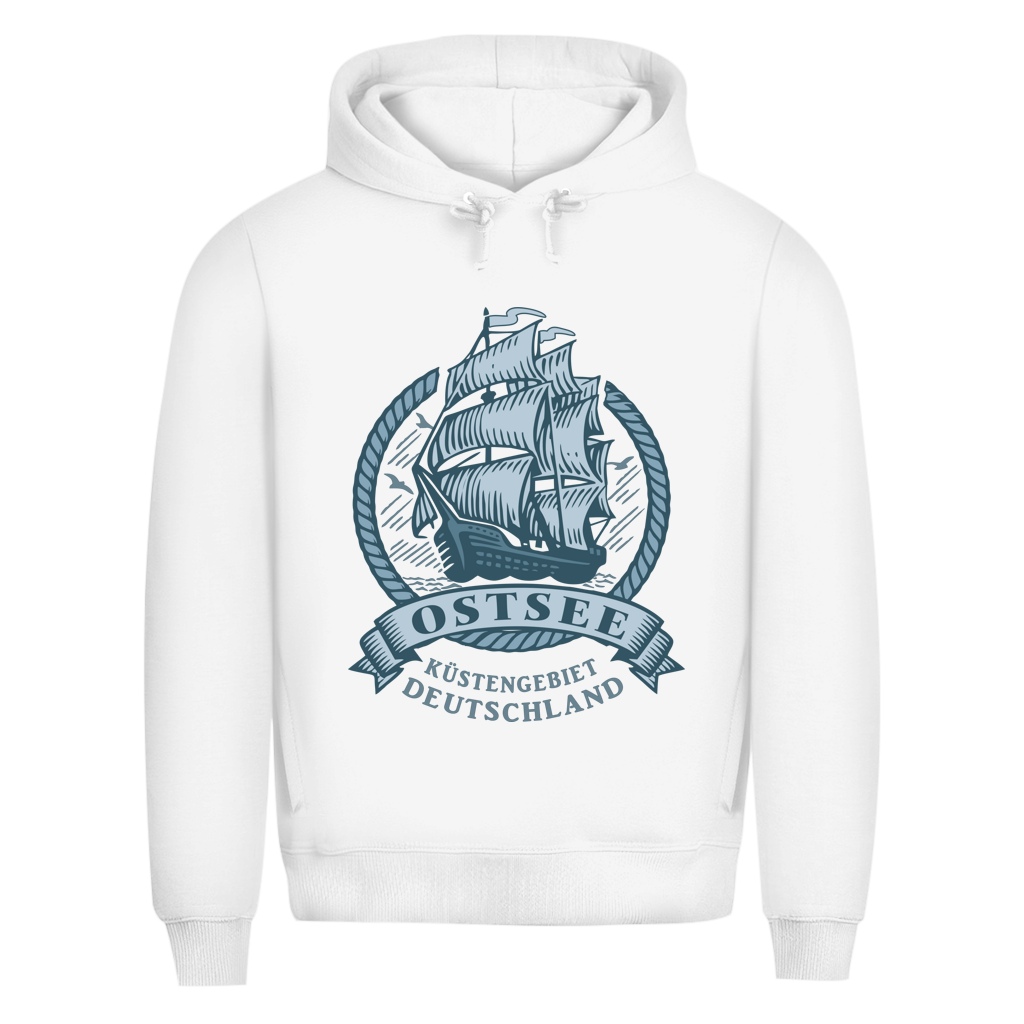 Hoodie Herren  "Ostsee Segelschiff" #462 - beidseitiger Druck