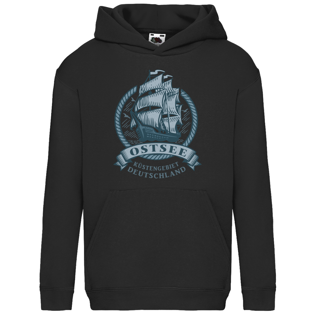 Hoodie Kinder   "Ostsee Segelschiff" #462 - einseitiger Druck