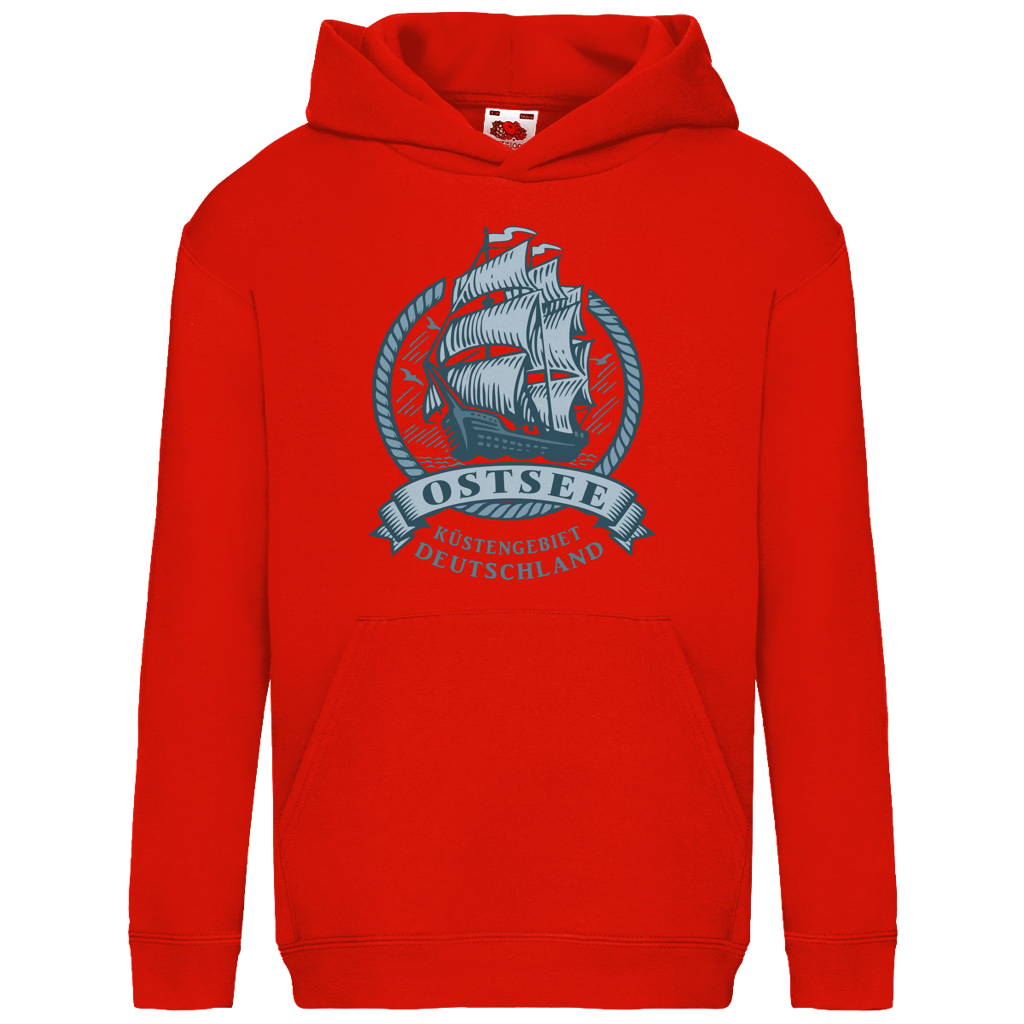 Hoodie Kinder   "Ostsee Segelschiff" #462 - einseitiger Druck