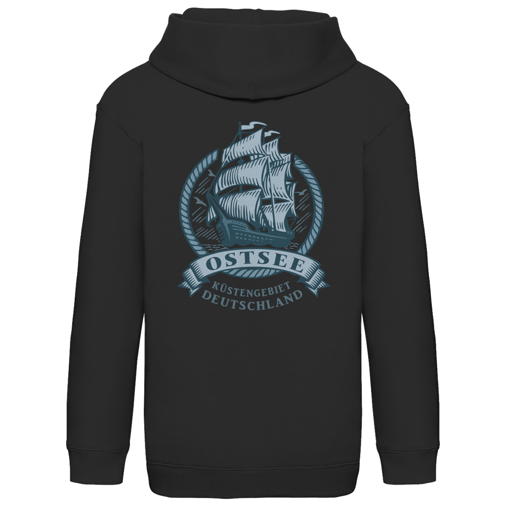 Hoodie Kinder  "Ostsee Segelschiff" #462 - beidseitiger Druck