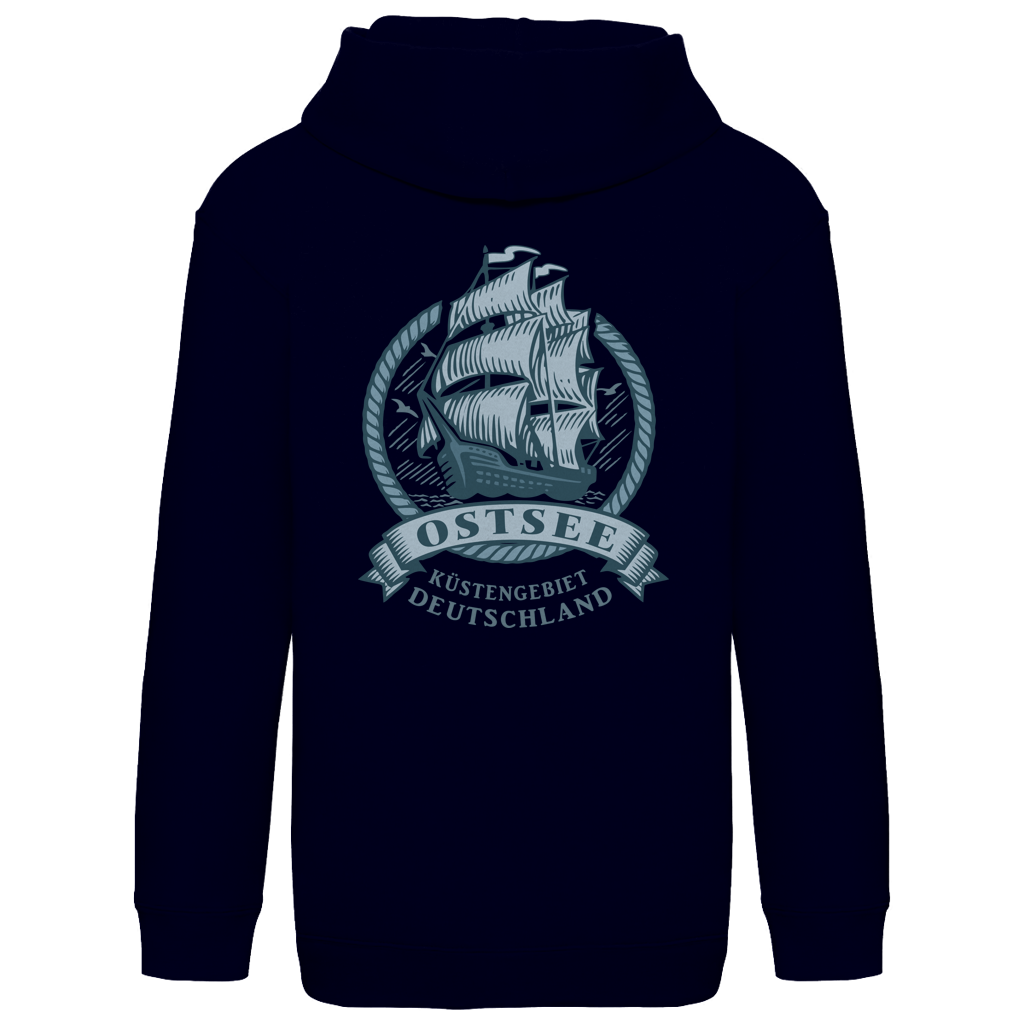 Hoodie Kinder  "Ostsee Segelschiff" #462 - beidseitiger Druck