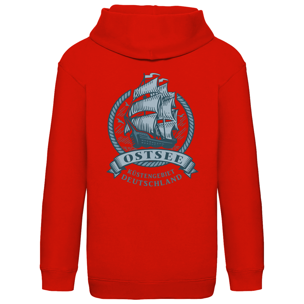 Hoodie Kinder  "Ostsee Segelschiff" #462 - beidseitiger Druck