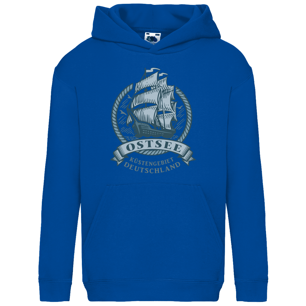 Hoodie Kinder  "Ostsee Segelschiff" #462 - beidseitiger Druck