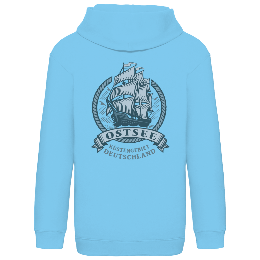 Hoodie Kinder  "Ostsee Segelschiff" #462 - beidseitiger Druck