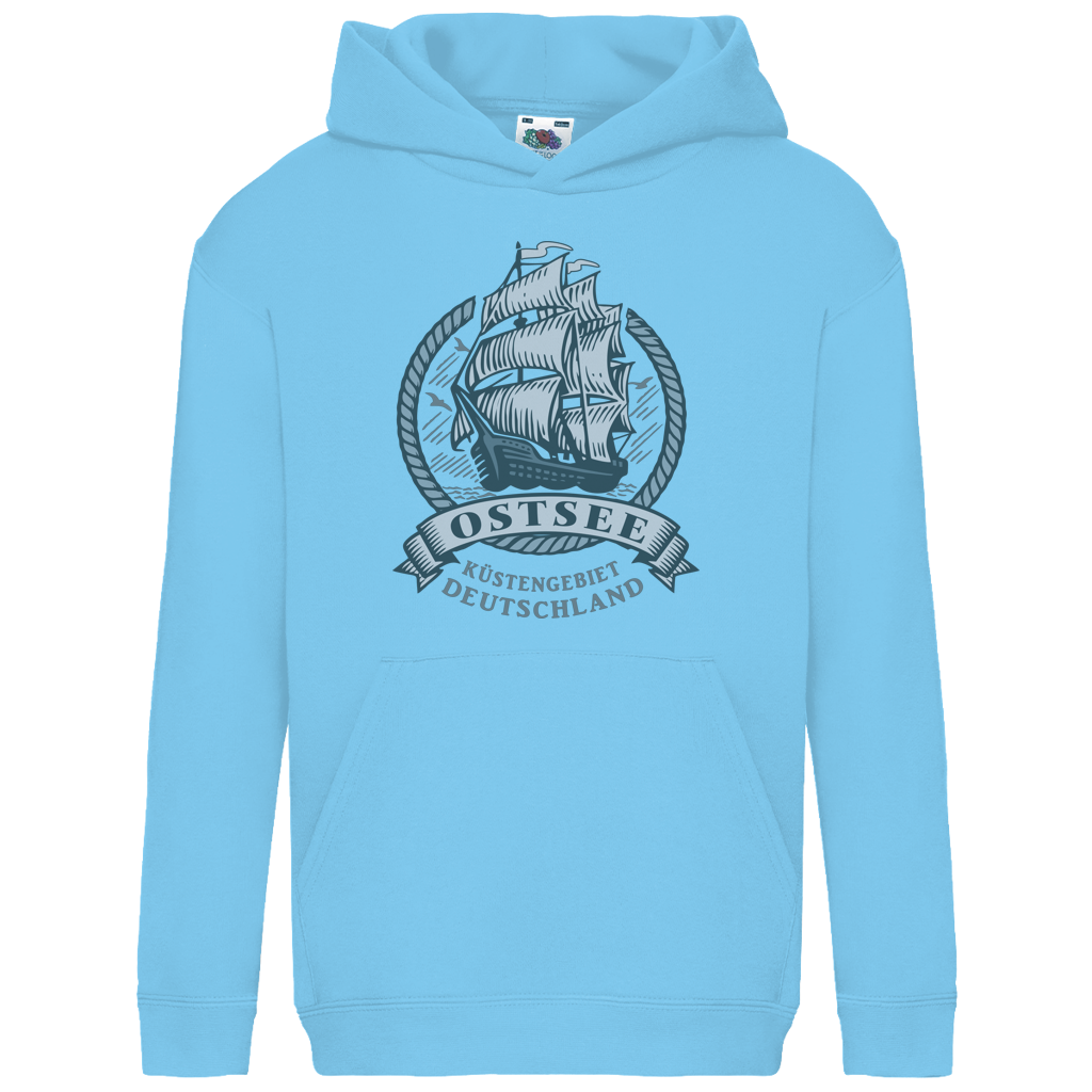 Hoodie Kinder  "Ostsee Segelschiff" #462 - beidseitiger Druck